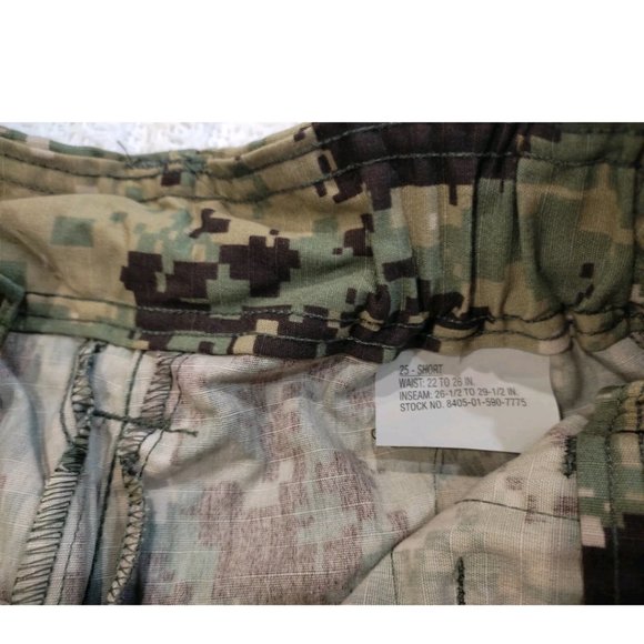 USN AOR2 Woodland Digital NWU Type III Ripstop Pants Short Small New - Picture 4 of 5